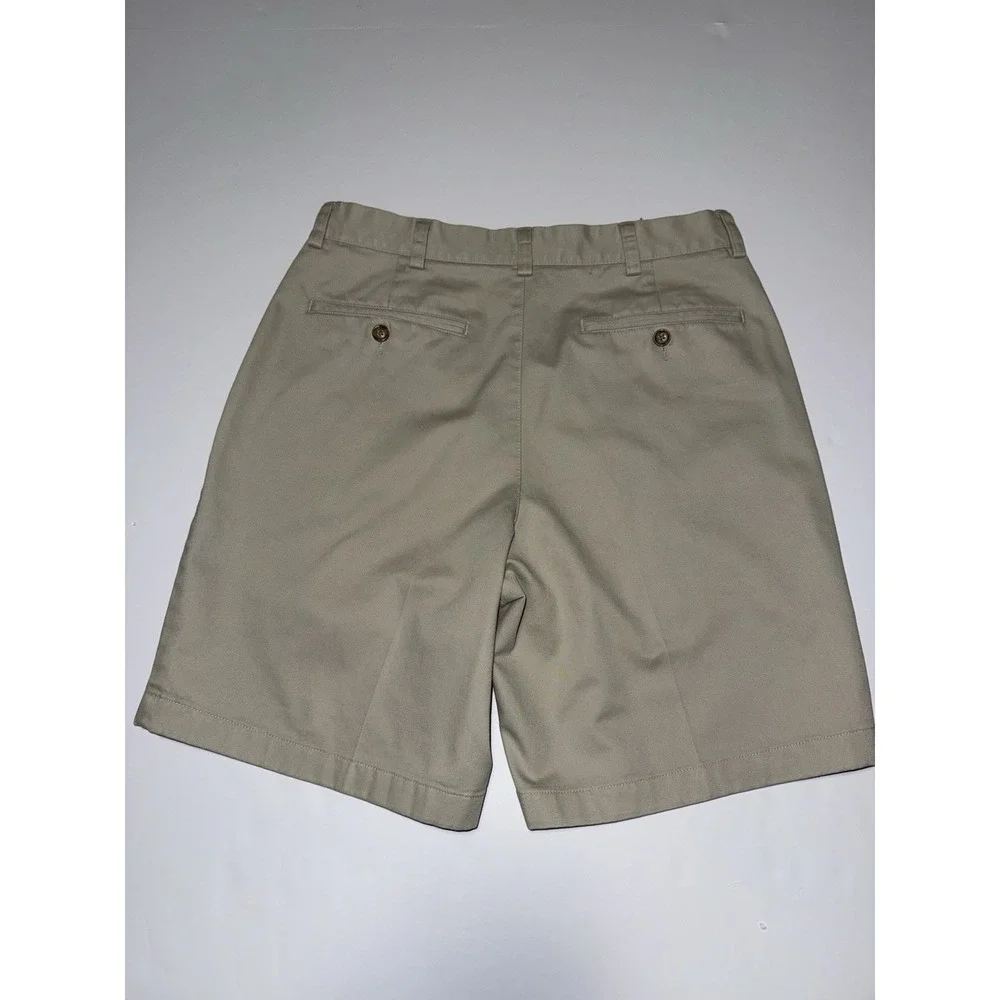 L.L.Bean Men 31 Chino Shorts Khaki Natural Fit Cotton Casual Outdoor Preppy Tan